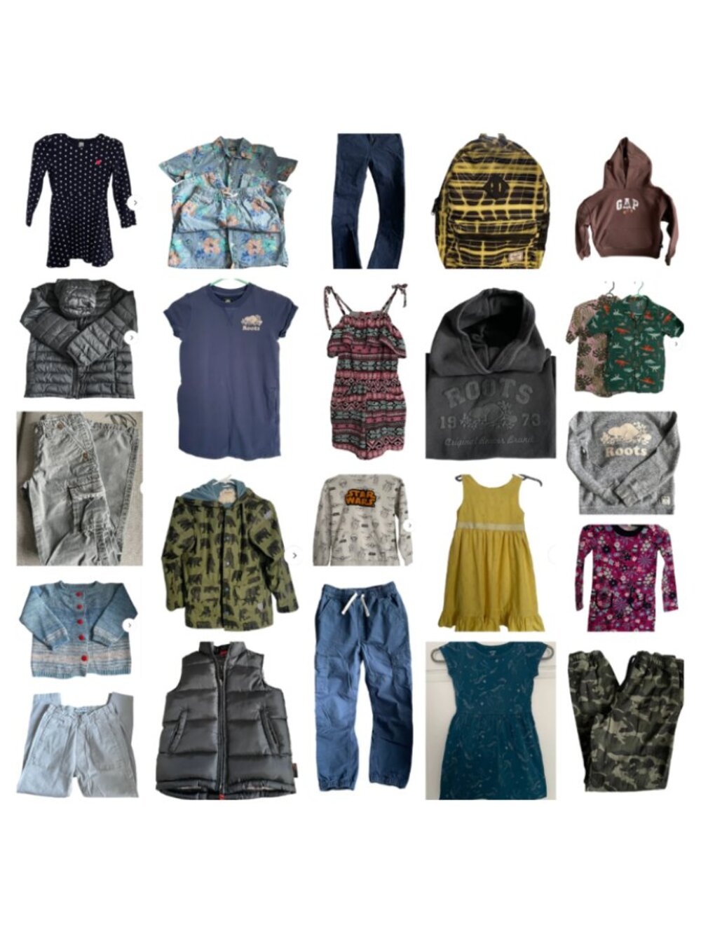 Bundle of Kids' Clothing (girls and boys) various sizes and Herschel Backpack